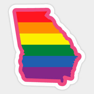 Georgia state LGBT Pride Sticker